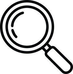 magnifying glass icon outline vector and illustration line art