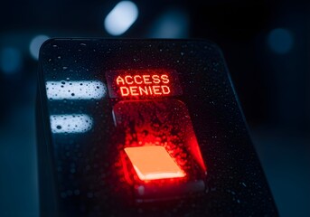 A high-tech fingerprint scanner rejecting access