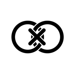 Interlocking support rings symbolizing unity and strength for awareness  