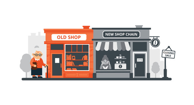 Evolution of Retail Shops from Traditional Stores to Modern Establishments