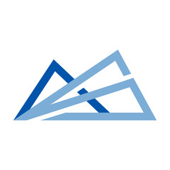 Triangle and structure logo design representing architecture, engineering, and modern building brand.