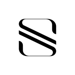 Single letter S monogram in modern bold shape symbolizing strength, structure, and simplicity for business brand.
