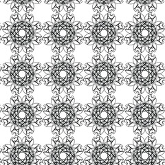 vector seamless pattern with flowers