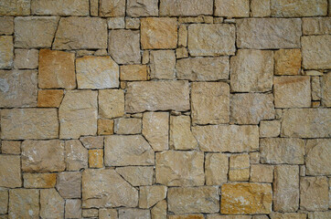 Decorative stone wall in Cyprus as background