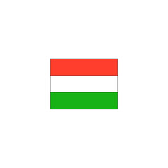 Hungarian national flag illustration isolated on a clean white background