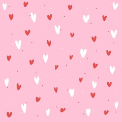 Heart Pattern Background in Pink