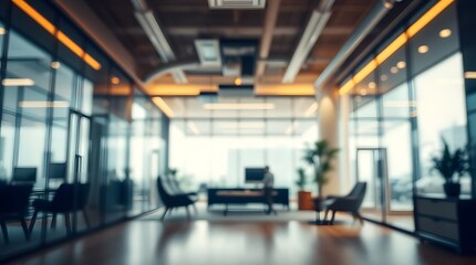Minimal Abstract Blur Office Interior Background