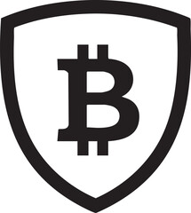 Obraz premium Cryptocurrency Security Silhouettes Digital Shield Bitcoin Protection Data Privacy Safe