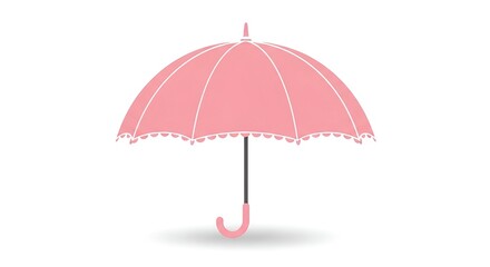 red umbrella isolated on white background