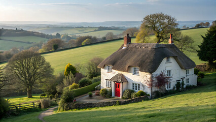Obraz premium old wooden house, old house in the mountains, church in the village, village in the village of the netherlands, old house in the mountains, , village in the mountains, house in tha mountains 