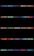 Vertical arrangement of colorful horizontal bars with various color combinations on a black background.