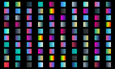 A vibrant background featuring a grid of colorful gradient squares on a black background.