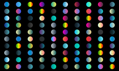 A vibrant background featuring a grid of colorful gradient dots on a black background.