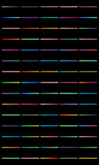 Vertical and horizontal lines in various colors and patterns against a black background.