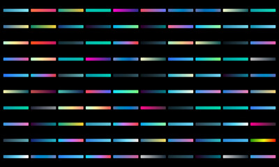 Horizontal stripes with vibrant colors on a black background, suitable for design and graphic projects.