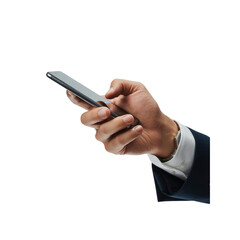 Man hand holding mobile phone