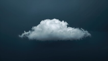 Naklejka premium Solitary pale cloud set against a gloomy backdrop