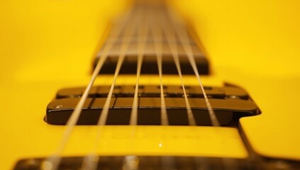 Fototapeta premium Strings and Shadows. A Focus on Musical Instrument Components in Golden Light.