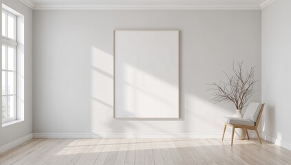 Interior setting featuring a frame mockup