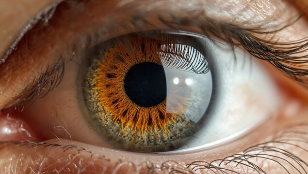 Close to a human eye