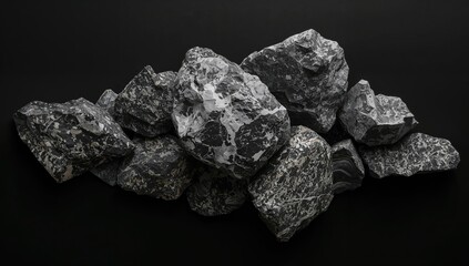 Abstract Black Stone Texture