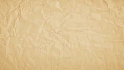 Fototapeta premium Beige wrinkled paper surface as a backdrop