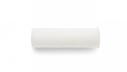 Fototapeta premium Fresh medical gauze and bandage set on a white background with clipping path