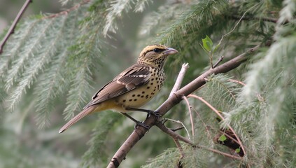 Fototapeta premium The baya weaver is a type of weaverbird commonly seen in grasslands, farming regions, and secondary forests throughout South and Southeast Asia.