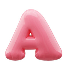 3D Illustration of Balloon Letter and Number