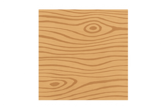 Wooden texture background vector illustration with natural wood grain pattern and knots, transparent background