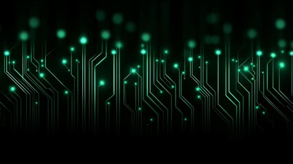 Digital Network: Intricate lines of glowing circuitry weave across a dark canvas, creating a mesmerizing visual representation of digital networks and technological advancement. - Powered by Adobe