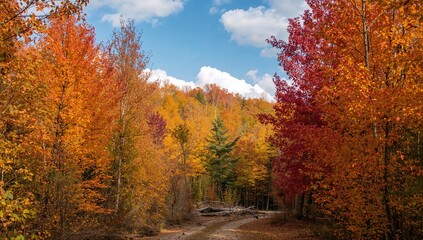 Fototapeta premium Colorful and varied autumn scenery in North America