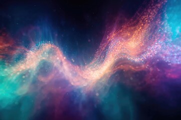 Artistic background featuring motion blur and out-of-focus photo layers, evoking a whimsical and futuristic vibe with ample copy space.