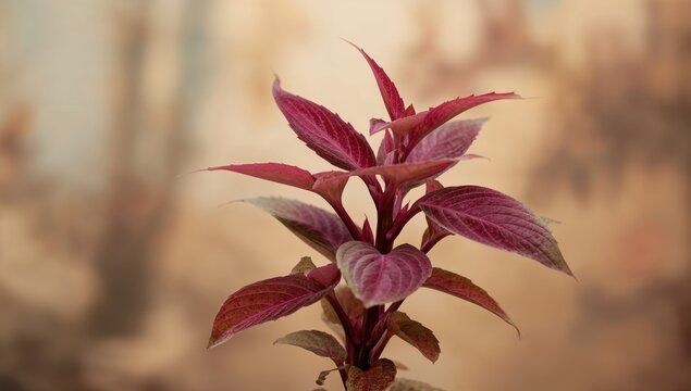 Coleus atropurpureus, also known as Plectranthus scutellarioides, is a shrub species that grows up to 1.5 meters tall.