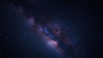 Nighttime cosmos filled with stars and distant galaxies