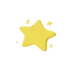 Simplified yellow star icon suitable for ratings, reviews, and reward systems in digital interfaces.