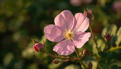 Obraz premium Detailed shot of a charming pink desert rose blossom