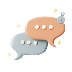 Stylized speech bubbles representing dialogue, suitable for web design, communication apps, and marketing content.