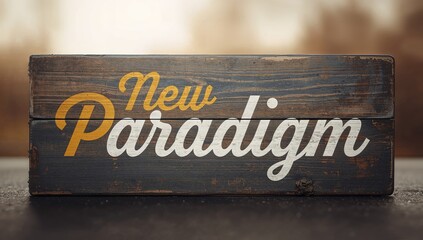 Inspirational Quote Displayed on Vintage Wooden Board with Soft Focus Backdrop