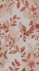 Autumn whispers in shades of rust and rose. Perfect for elegant packaging, stationery, or seasonal branding that evokes warmth, sophistication, and quiet beauty.