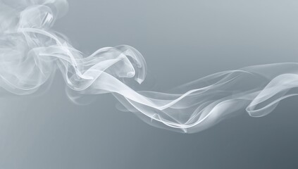 Negative space depiction of swirling incense smoke patterns