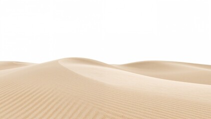 Secluded sand hills against a plain white backdrop