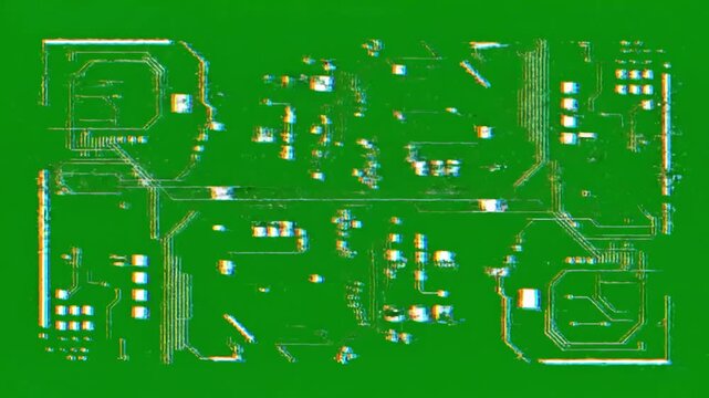 Sci-Fi Interface with looped game over animation glitch effect isolated on black background video screen cyberpunk text rgb distortion distortion, green overlay, glitch, static noise, scan lines