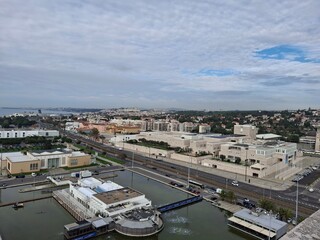 Fototapeta premium aerial view of the city