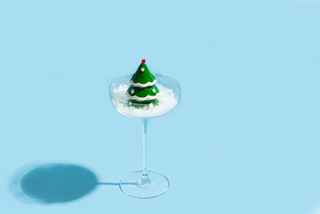 Christmas Tree in Cocktail Glass