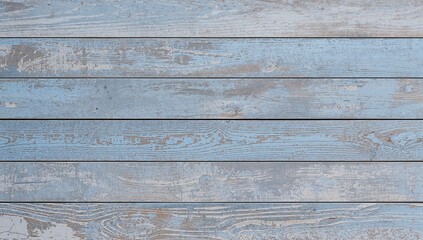 Fototapeta premium Aged wooden boards with blue paint as backdrop