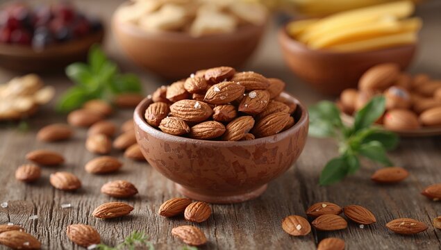 Source of salted, roasted almonds