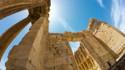 Ancient Stone Ruins Under Blue Sky