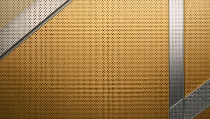 Seamless golden metal sheet with perforations