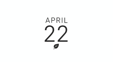 Elegant Reminder of Earth Day on April 22nd with a Subtle Leaf Symbolism Minimalistic Design Earth Focus